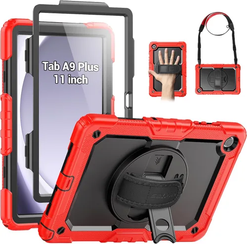 Miniatura 11 de SEYMAC Funda para Samsung Galaxy Tab A9+/ A9 Plus Funda de 11 pulgadas 2023 (SM-X210/X216/X218), de servicio pesado resistente a prueba de golpes