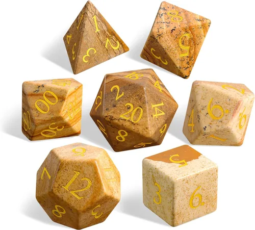 Miniatura 22 de LUCKY-M Juego de dados de piedras preciosas DND, juego de dados de mazmorras y dragones, juegos de dados RPG, accesorios de regalo