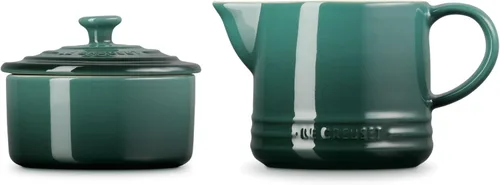Miniatura 3 de Le Creuset Stoneware Signature, Artichaut Cream & Sugar Set, Crema: 10.1 fl oz, Azúcar: 8oz