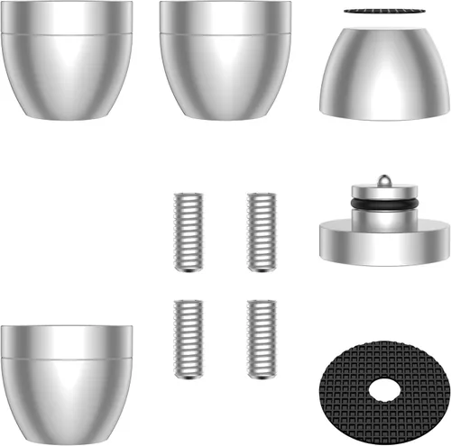 Miniatura 12 de Audiocrast 4X puntas de alta fidelidad para altavoces de 30x33 mm, almohadillas de aislamiento para patas de aluminio, amortiguador de choque