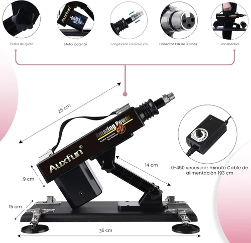 Miniatura 4 de Máquina sexual de empuje Máquina de consolador Sextoys para mujeres y hombres, máquina de sexo con conector 3XLR, máquina de amor para parejas