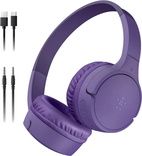 Miniatura 13 de Belkin SoundForm Mini con estuche - Auriculares inalámbricos Bluetooth para niños con vida útil de batería de 30H, límite de volumen seguro de 85dB