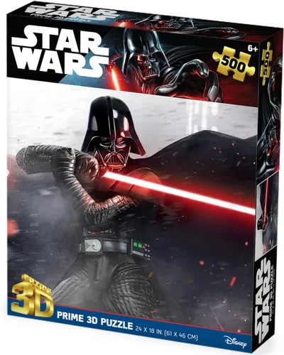 Prime 3D Star Wars Lucas - Rompecabezas 3D de película lenticular de 500 piezas para adultos y familias, actividad de 24 x 18 pulgadas con