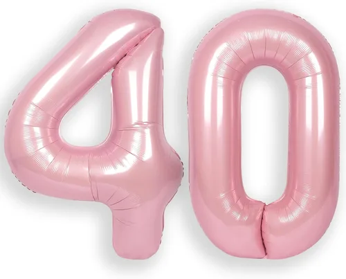 Miniatura 32 de Globo Número 0 de 40 Pulgadas para Niño o Niña Rosa Grande 0-9 Papel de Aluminio Mylar Grande Globo Número 0 Feliz Cumpleaños 0 Fiesta Aniversario