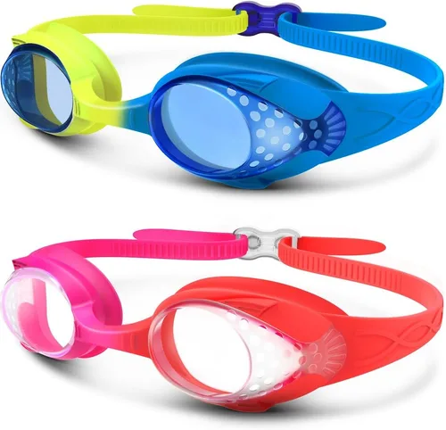 Miniatura 20 de OutdoorMaster - Gafas de natación de ajuste rápido para niños (2 unidades)