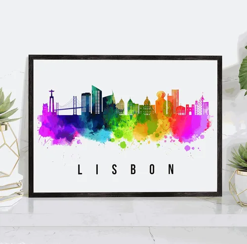 Miniatura 27 de Póster de Kazan Skyline Russia, pintura de paisaje urbano de Kazán, póster de Rusia, impresión de paisaje urbano de Kazán y monumentos, arte