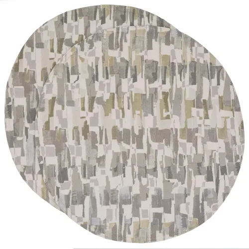 Miniatura 6 de Britto Moonstone - Juego de dos manteles individuales en forma de cuña con estampado gris