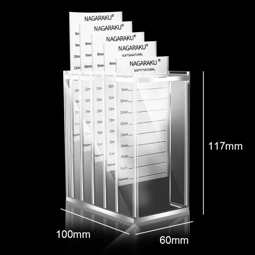 Miniatura 7 de NAGARAKU Caja de almacenamiento magnética para extensiones de pestañas, caja organizadora de pestañas postizas, 5 capas, a prueba de polvo