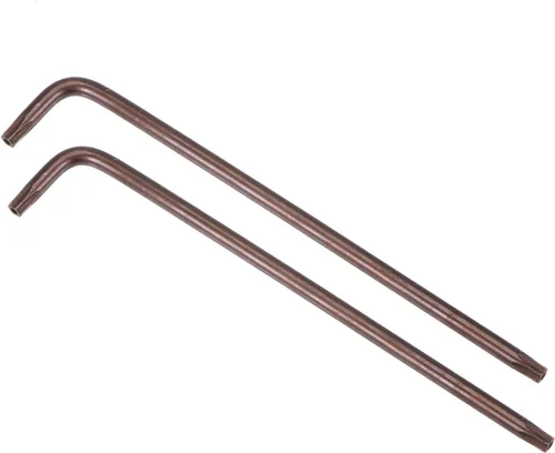 Miniatura 15 de uxcell T30 Anti manipulación Torx Star Key Bit Llave, forma de L 6.5 pulgadas brazo largo, acero S2 2 PC