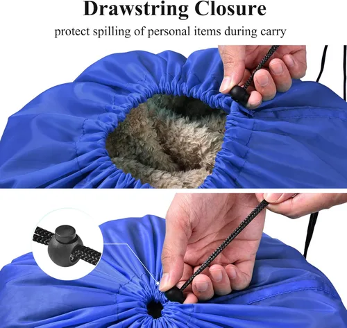 Miniatura 3 de OTraki Paquete de 2 bolsas de lavandería 28x45 pulgadas con cordón XXL, cesta de lavandería, bolsa de almacenamiento para ropa sucia, bolsa de viaje