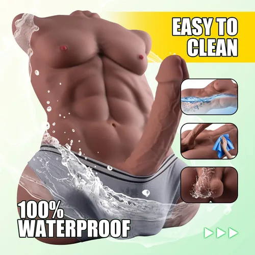 Miniatura 5 de Muñeca sexual masculina para mujeres con consolador enorme de empuje automático de 7 pulgadas, muñecas sexuales realistas musculosas en 3D con anal