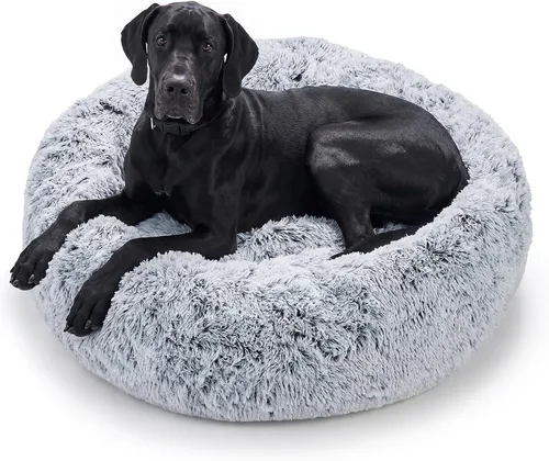 Miniatura 55 de JOLLYVOGUE - Cama para perros y gatos, cama relajante y antiestrés para mascotas y perros pequeños, cojín esponjoso en forma de dona para mascotas