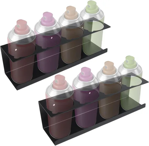 Miniatura 13 de RealPlus Soporte para latas de aerosol en aerosol, soporte para botellas de 5 latas, de acero resistente, montado en la pared, para garaje y espacio