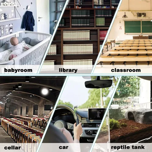 Miniatura 7 de Termómetro y medidor de humedad para reptiles Termómetro circular digital para terrario Accesorios circulares para jaula de dragón barbudo Medidor