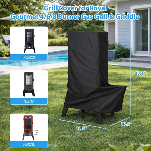 Miniatura 2 de Cubierta de parrilla Utheer para ahumador vertical de gas Pit Boss 3-Serie, cubierta impermeable anti-UV de 600D de longitud completa y resistente