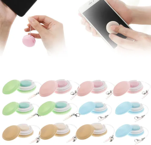 GLOCALL Macaron - Limpiador de pantalla de teléfono, limpiador de pantalla y anteojos, limpiador de pantalla de teléfono celular, limpiador creativo