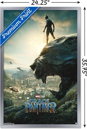 Miniatura 3 de Trends International Marvel Cinematic Universe - Póster de pared de una hoja de Black Panther Monument, 14.725 x 22.375 pulgadas, versión enmarcada