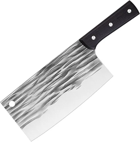 Miniatura 5 de Cuchillo de chef profesional, acero inoxidable de alta resistencia de 7.5 pulgadas, hoja de cocina afilada con mango de plástico (1)