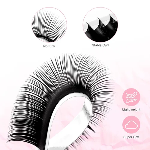 Miniatura 3 de TDANCE - Extensiones de pestañas clásicas, pestañas planas, extensiones de pestañas 0.15mm, rizo D, extensiones de pestañas elípticas, 8-15mm