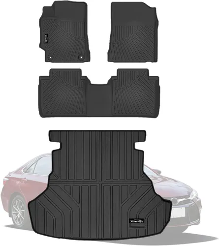 Alfombrillas para Toyota Camry 2011-2017, primera y 2da fila, forro de carga TPE para todo tipo de clima, alfombrillas de coche para accesorios Camry