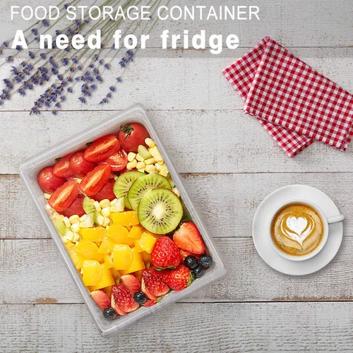 Miniatura 3 de SILIVO Contenedores de almacenamiento para refrigerador (paquete de 3) - 2.5L con bandeja de drenaje para mantener frescas las verduras, frutas