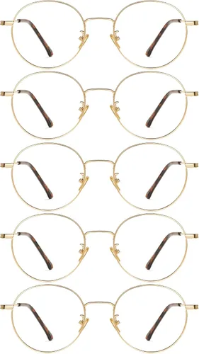 Miniatura 12 de Cyxus Gafas Redondas con Bloqueo de Luz Azul para Hombres y Mujeres, Marco de Alambre, Ultraligeras, Cómodas, para Oficina, Computadora