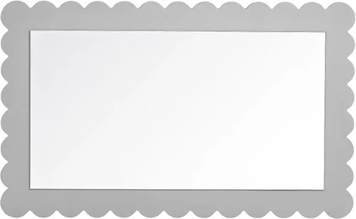 Miniatura 7 de Modway Emmeline Espejo de pared rectangular festoneado en gris claro