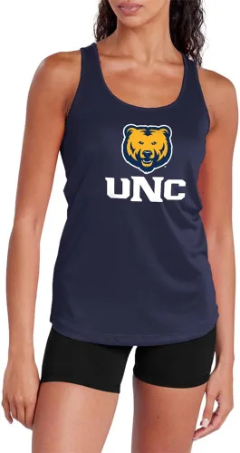 Miniatura 264 de Camiseta deportiva sin mangas oficial de NCAA Collegiate para mujer, con espalda cruzada, colección con logotipo primario