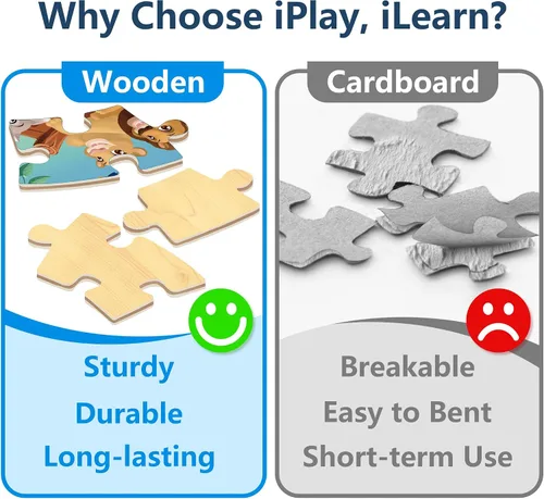 Miniatura 3 de iPlay, iLearn Rompecabezas de madera de Noah's-Ark para niños pequeños, rompecabezas de suelo para niños de 3 a 5 años, 4 a 8 años, rompecabezas
