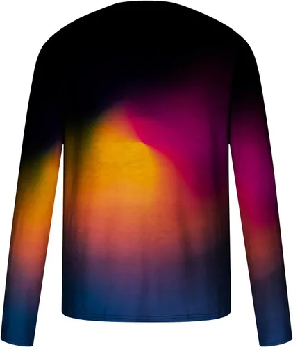 Miniatura 5 de Camisas de manga larga para hombre, blusas de moda de color degradado, blusas holgadas, ropa de calle, sin botones, estampado gráfico