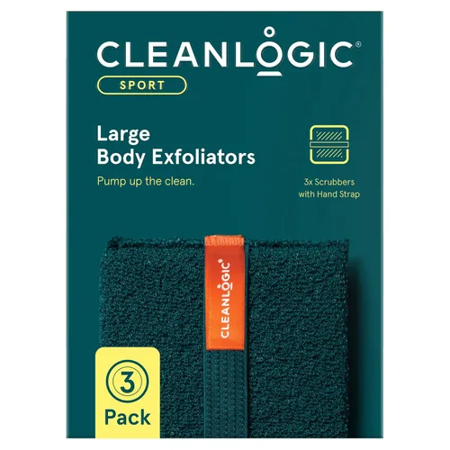Cleanlogic Exfoliante corporal deportivo, herramienta exfoliante grande para atletas, rutina diaria de cuidado de la piel para una piel suave y