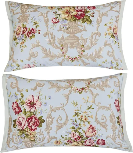 Miniatura 7 de ABREEZE Juego de sábanas de algodón egipcio tamaño individual (1000 hilos) floral y fundas de almohada (4 piezas), sábanas de algodón egipcio