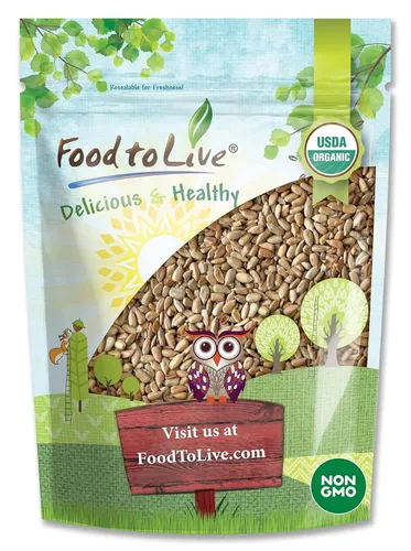 Miniatura 9 de Food to Live Granos de semillas de girasol tostados en seco orgánicos, 8 onzas sin OMG, sin sal, asados al horno, sin aceite añadido, sin cáscara
