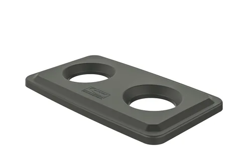 Miniatura 9 de Suncast Commercial Tapa de resina con tapa doble abatible para botes de basura delgados de 23 galones, diseño a presión para una fácil eliminación