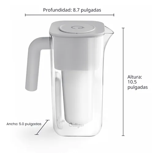 Miniatura 10 de Culligan con tecnología ZeroWater - Jarra con filtro de agua de 7 tazas – Incluye filtro de agua avanzado de 5 etapas, certificado IAPMO