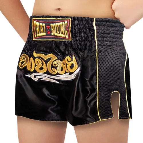 SIAMKICK Pantalones cortos de Muay Thai para niños (4 años a 10 años), boxeo, kickboxing, artes marciales mixtas para niños y niñas