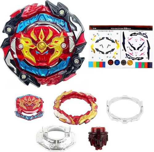 Miniatura 6 de Battling Tops Burst Battle B-188 Guilty Longinus Kr MDS-2 Juguetes Giratorios para Niños con Lanzador Bey Personalizado B-184 (B-188)