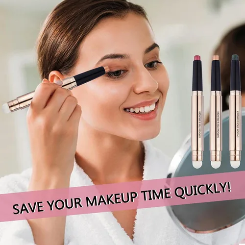 Miniatura 8 de Barra de Sombra de Ojos Rosa, Lápiz de Sombra de Ojos Cremoso, Acabado Brillante, Hipoalergénico, Resistente al Agua, de Larga Duración, Lápiz