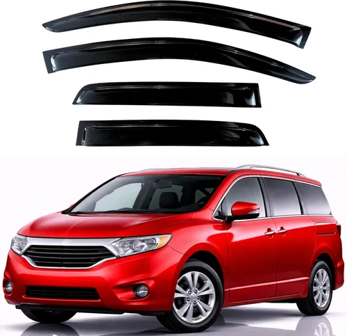 Miniatura 90 de KPY Visor de ventana compatible con Hyundai Tucson 2021-2025, 4 piezas de deflector de ventilación para ventana lateral, estilo Mugen, protector