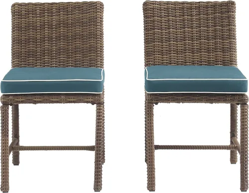 Miniatura 2 de Crosley Furniture Bradenton - Juego de 2 sillas para exteriores, sillas de mimbre para patio, terraza, patio trasero, color marrón desgastado