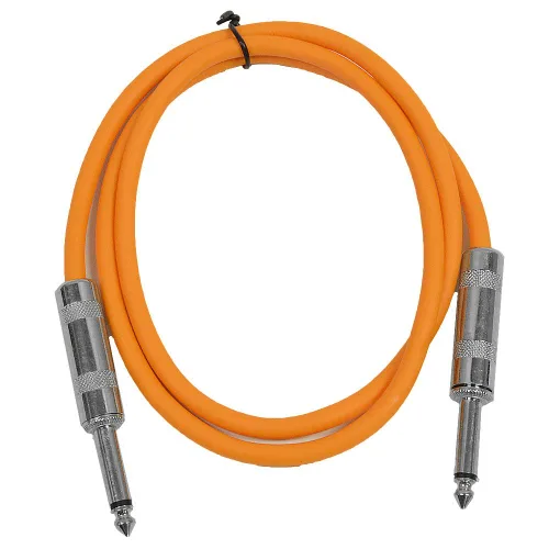 Miniatura 25 de Seismic Audio - SASTSX-2 - Cable TS de 2 pies de 1/4" para guitarra, instrumento o conexión, color púrpura