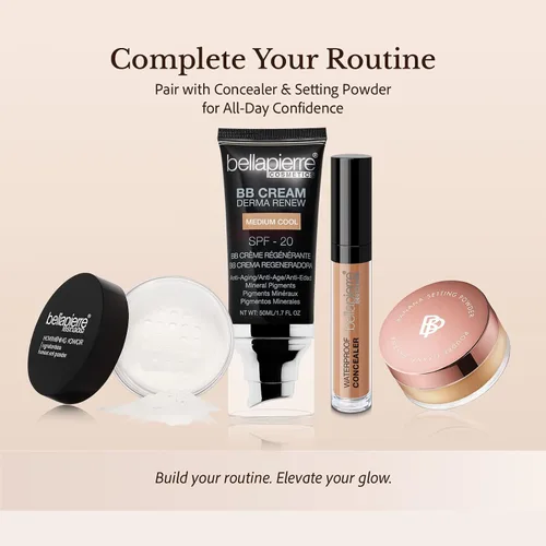 Miniatura 7 de Bellapierre BB Cream SPF 20 - Protector solar mineral y base líquida, hidratante facial ligero con cobertura construible, acabado mate, no tóxico