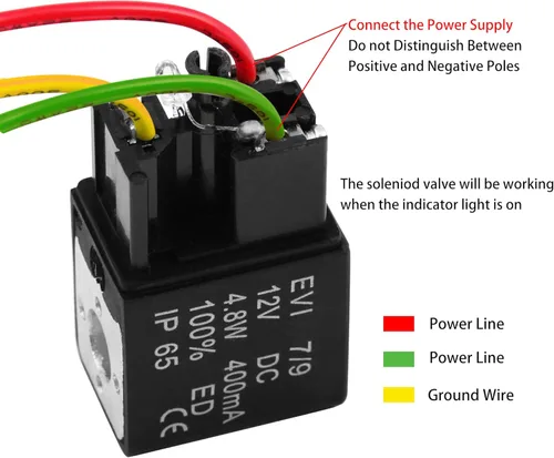 Miniatura 4 de Electroválvula eléctrica 12V DC 1/4" NPT válvula de aire normalmente cerrada