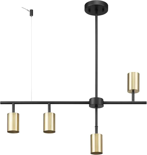 Miniatura 13 de GLOBE Electric 64000048 Iluminación de riel de altura ajustable de 4 luces, negro mate, pantallas pivotantes, iluminación para cocina, baño