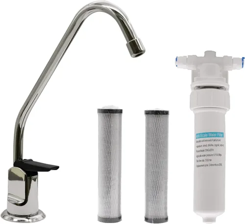 Miniatura 15 de Westbrass CO128-11 Kit de grifo dispensador de agua fría pura estilo Touch-Flo de 8 pulgadas con unidad de filtro en línea debajo del fregadero y 2