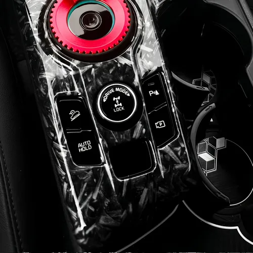 Miniatura 8 de YOUTOOCAR 2 piezas de cubiertas de panel de cambio de marchas automático para interior Compatible con Kia Sportage 2023–2025 EX SX SX-Prestige