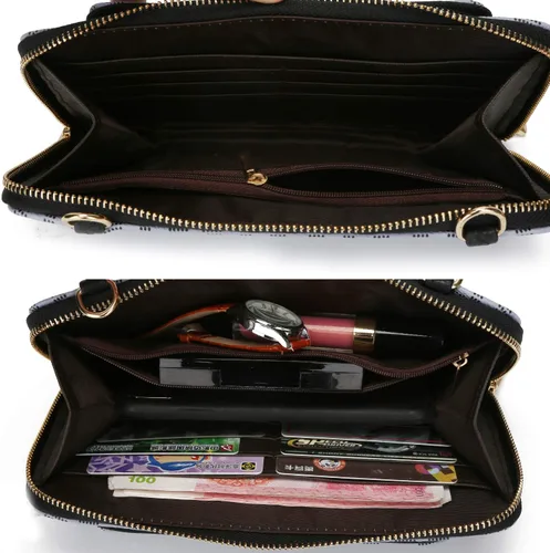 Miniatura 4 de MKF Collection Bolso cruzado para mujer, diseño de mensajero, cartera de mano
