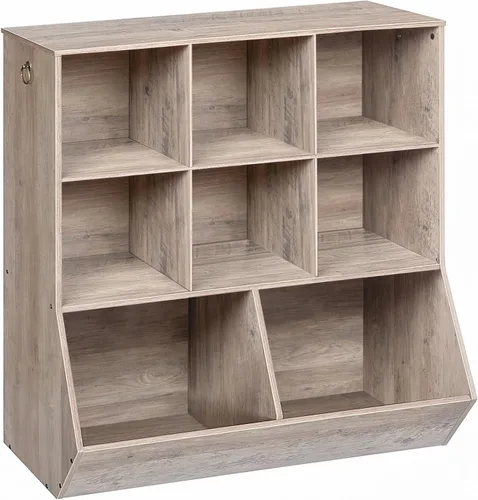 Miniatura 10 de HOOBRO Estantería para niños, gabinete de almacenamiento de juguetes, organizador de juguetes para niños, 8 cubículos, estantería tipo pie de cama