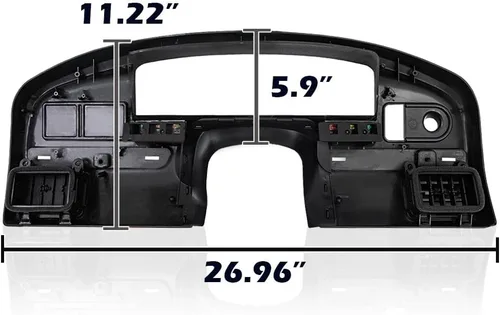 Miniatura 4 de PIT66 Cubierta de bisel para panel de salpicadero, compatible con Ford F150 F250 F350 1992-1997 cubierta de tablero