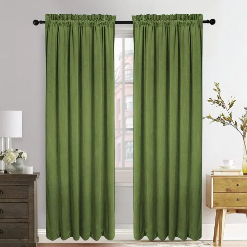 Miniatura 43 de SMILETIME - Cortinas de terciopelo blanco con bolsillo para barra, aisladas térmicamente, suaves, con filtro de luz y privacidad, para dormitorio